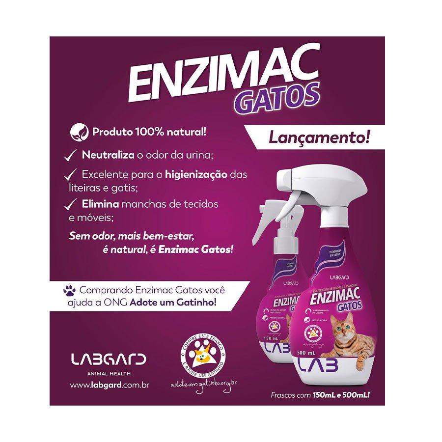 Eliminador de Odores e Manchas Labgard Enzimac Gatos