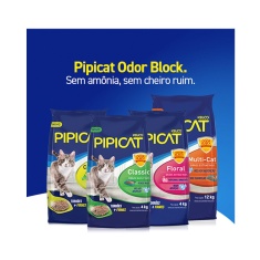 Areia Higiênica Pipicat Multicat para Gatos