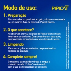 Areia Higiênica PipiCat Bianco para Gatos 1,8kg