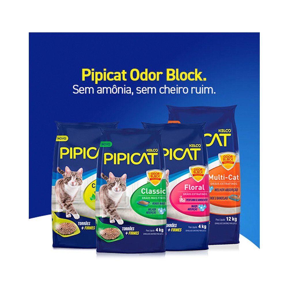 Areia Higiênica Pipicat Floral para Gatos