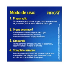 Areia Higiênica PipiCat Ultra Light para Gatos 2kg