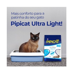 Areia Higiênica PipiCat Ultra Light para Gatos 2kg