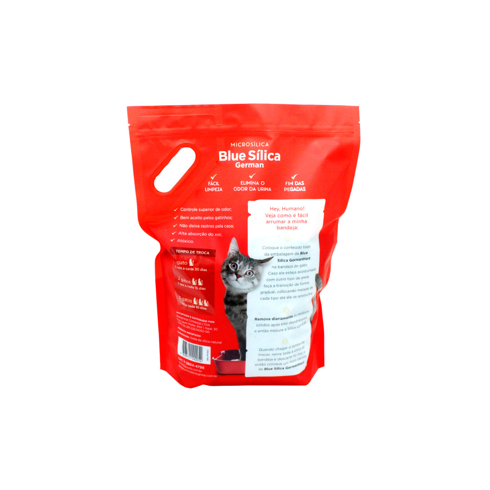 Areia GermanHart Blue Sílica Microsílica para Gatos 1,8 kg