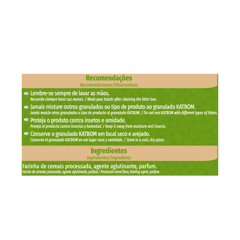 Granulado Higiênico Kat Bom Capim Limão para Gatos