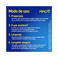 Granulado Sanitário Pipicat Ultra Control para Gatos 4kg