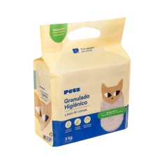 Granulado Higiênico Petz Biodegradável Cereais para Gatos 3kg