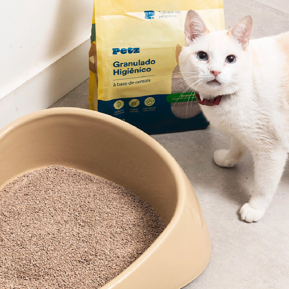 Granulado Higiênico Petz Biodegradável Cereais para Gatos 3kg