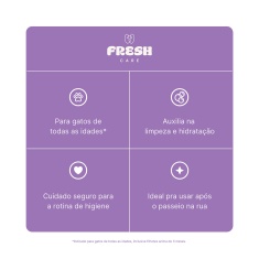 Kit Cuidados Fresh Care de Banho a Seco, Limpa Patas e Hidratante para Gatos