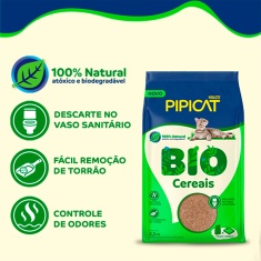 Granulado Sanitário Pipicat Bio Vegetal para Gatos 2,2kg