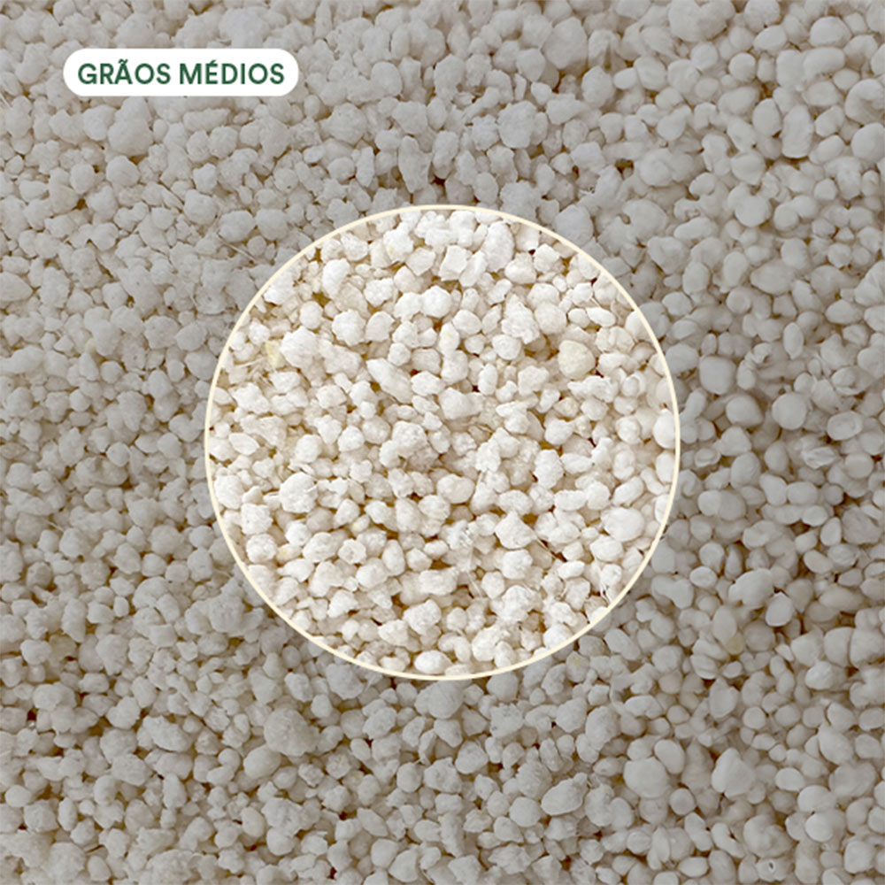 Granulado Higiênico Petz Biodegradável Milho e Mandioca Grãos Médios para Gatos
