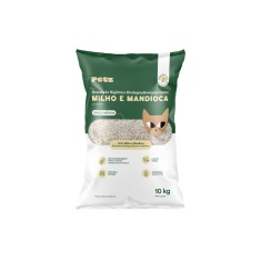 Granulado Higiênico Petz Biodegradável Milho e Mandioca Grãos Médios para Gatos