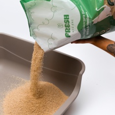 Areia Higiênica Fresh Milho e Mandioca para Gatos 3 kg