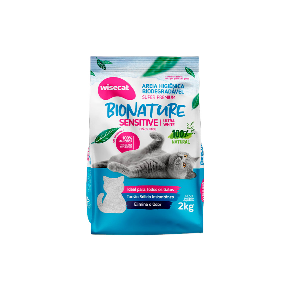 Areia Bionature Sensitive para Gatos