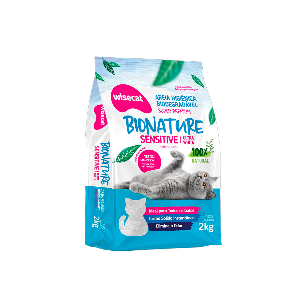 Areia Bionature Sensitive para Gatos