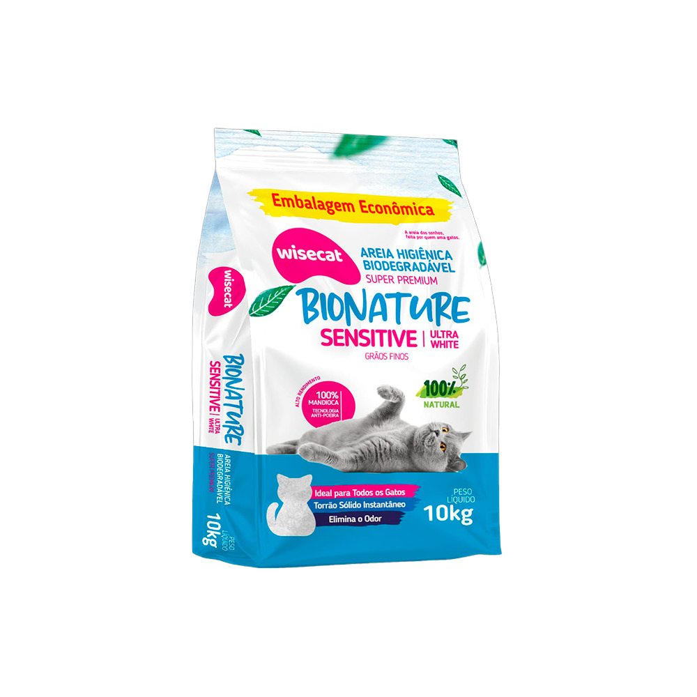 Areia Bionature Sensitive para Gatos