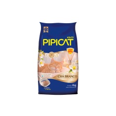 Areia Higiênica Pipicat Chá Branco para Gatos 4 kg