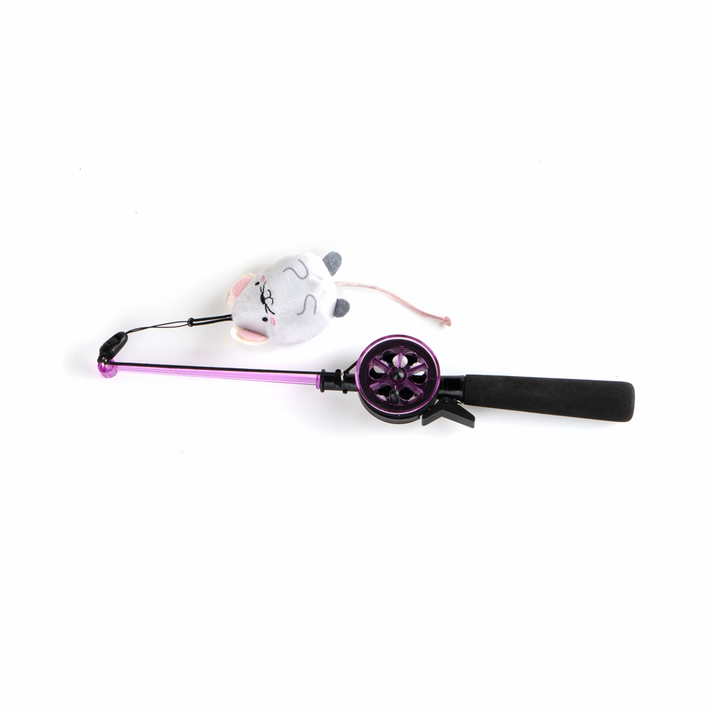 Brinquedo Fuzz Vara de Pesca para Gatos