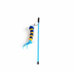Brinquedo Fuzz Varinha de Minhoca para Gatos - Cores Sortidas