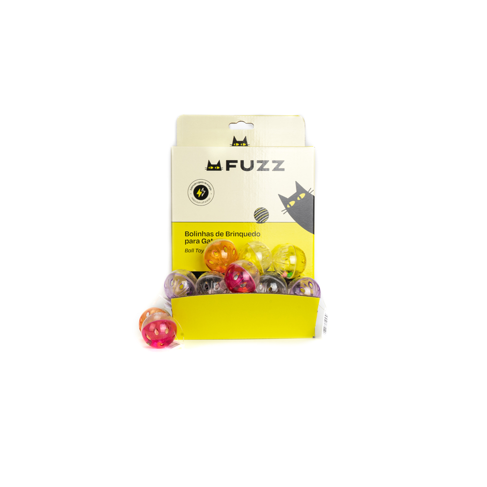 Brinquedo Fuzz Bolas Surpresa para Gatos - Cores Sortidas Brinquedo Fuzz Bolas Surpresa para Gatos - Cores Sortidas