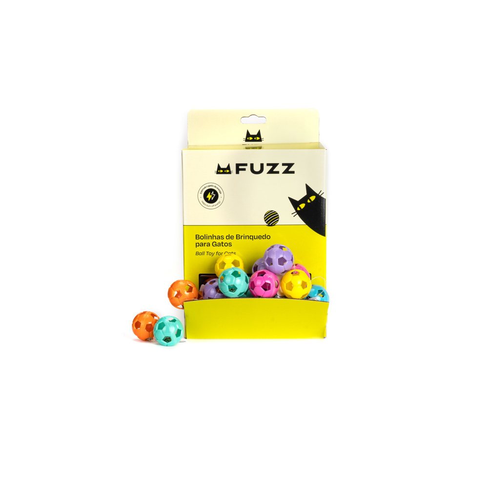 Brinquedo Fuzz Bola de Futebol para Gatos - Cores Sortidas