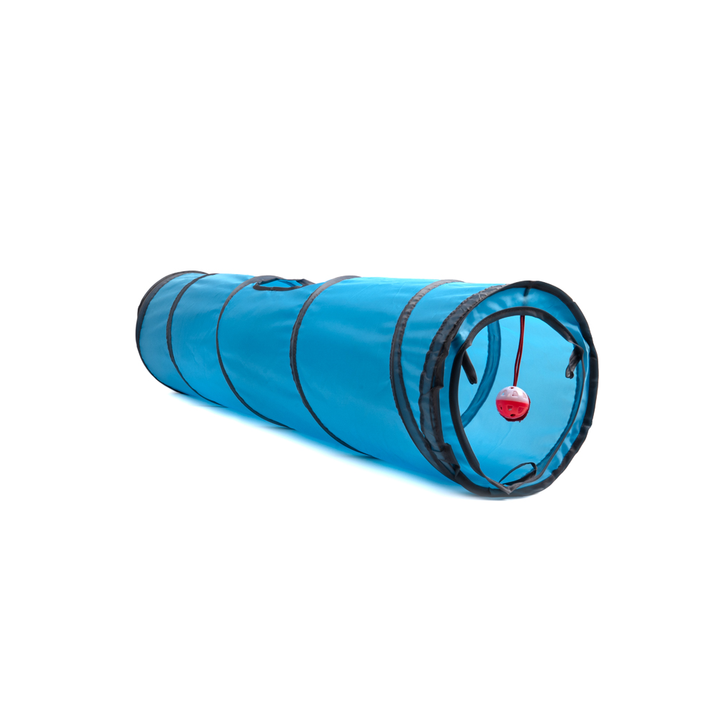 Brinquedo Fuzz Túnel Longo Azul para Gatos