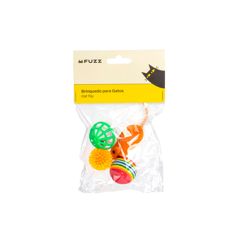 Brinquedo Fuzz Combinação Mista para Gatos