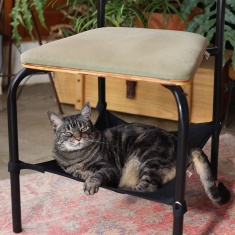 Rede Suspensa para Cadeira Cansei de Ser Gato de Preto para Gatos