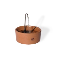 Fonte Fuzz Eco Cerâmica Natural Marrom para Gatos