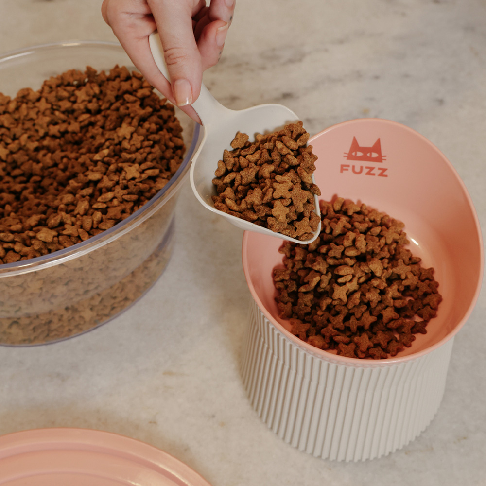 Comedouro Ergonômico Fuzz Bege para Gatos 390 ml