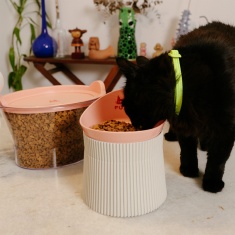 Comedouro Ergonômico Fuzz Bege para Gatos 390 ml