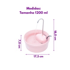 Fonte Amicus Aqua Porcelana Rosa para Gatos