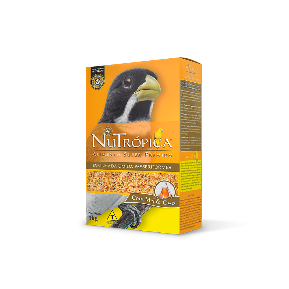 Ração Coleiro Farinhada Reprodução Pássaros Nativos NuTrópica 1kg