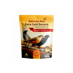 Ração Reino das Aves Extra Gold Banana para Pássaros