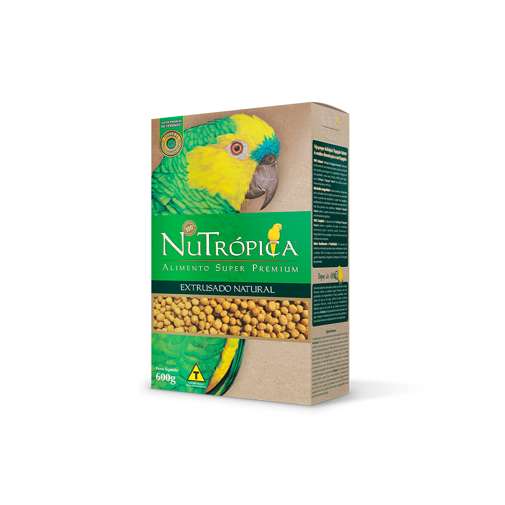 Alimento Nutrópica Extrusado Natural para Papagaio