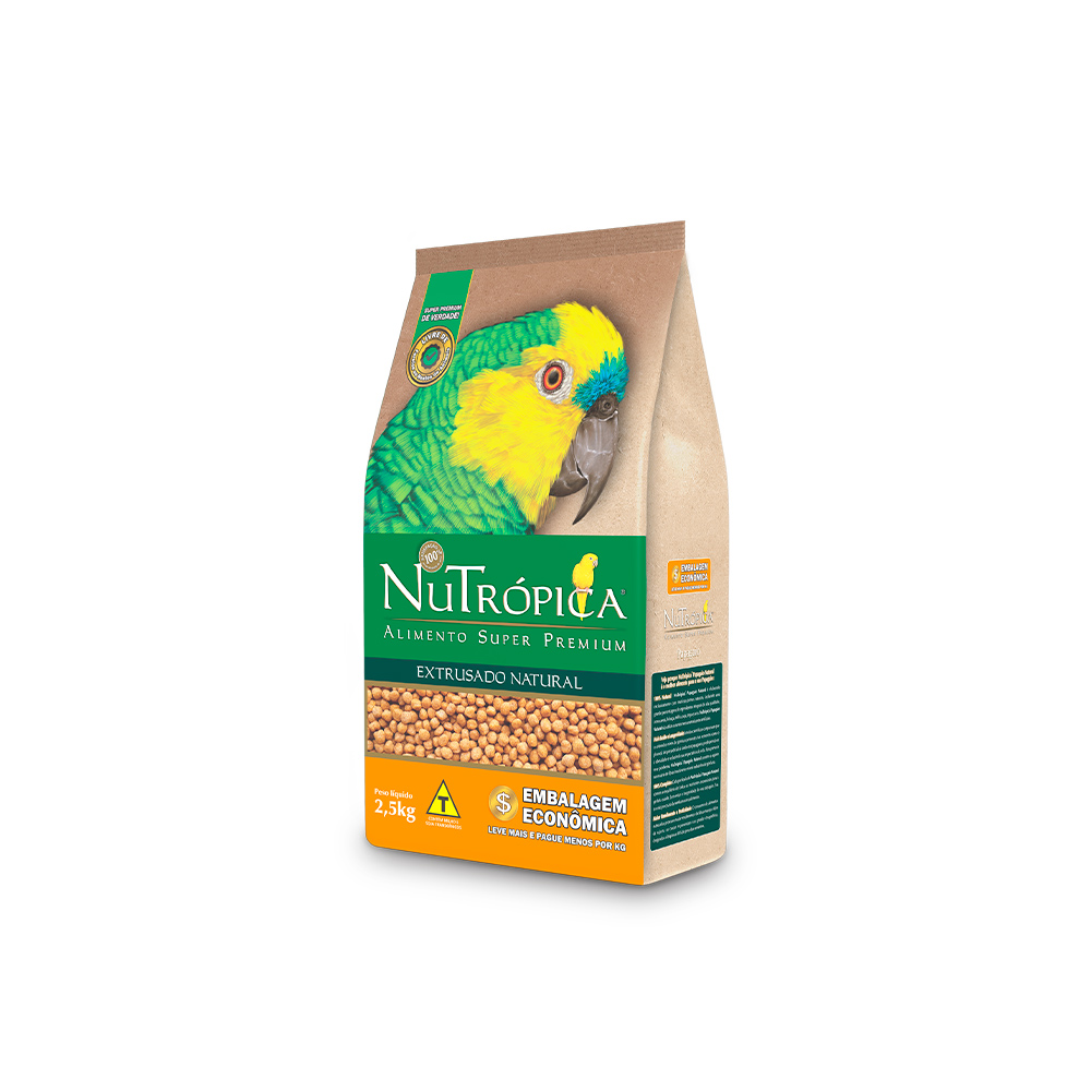 Alimento Nutrópica Extrusado Natural para Papagaio
