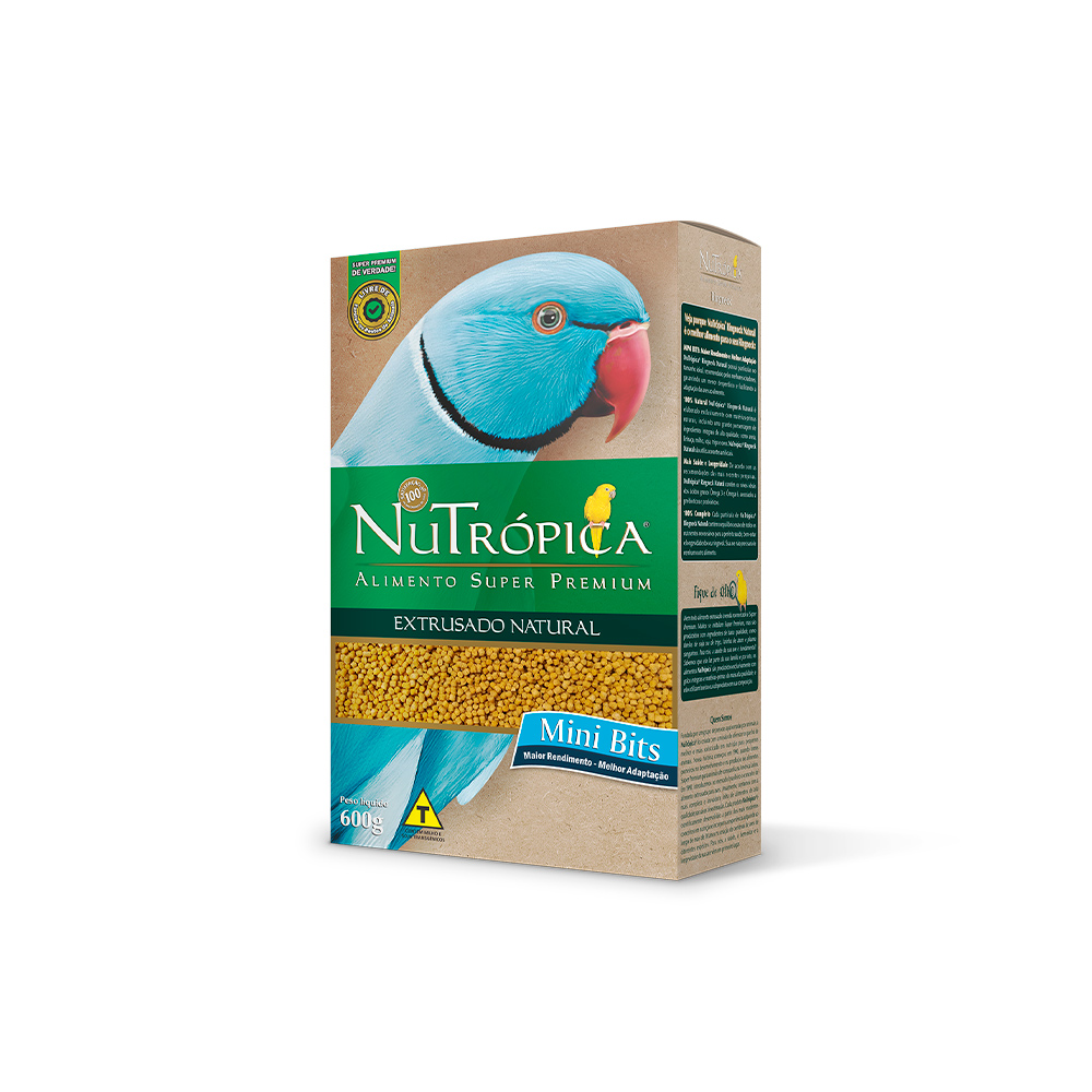 Ração NuTrópica Extrusado Natural Mini Bits para Ringneck