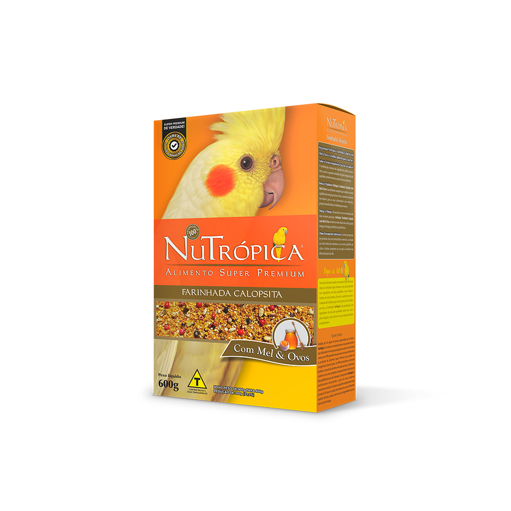 Ração Nutrópica Farinhada com Mel e Ovos para Calopsita