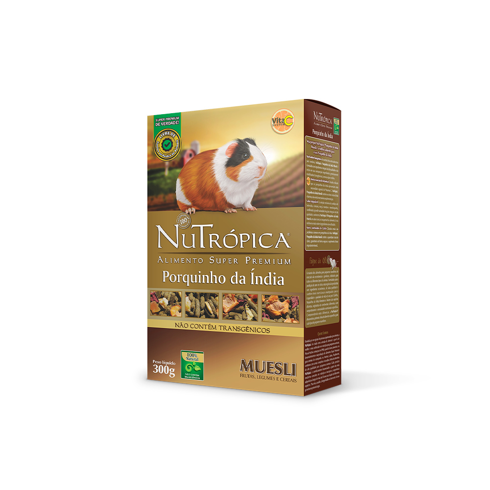 Ração Nutrópica para Porquinho da Índia Muesli 300 g