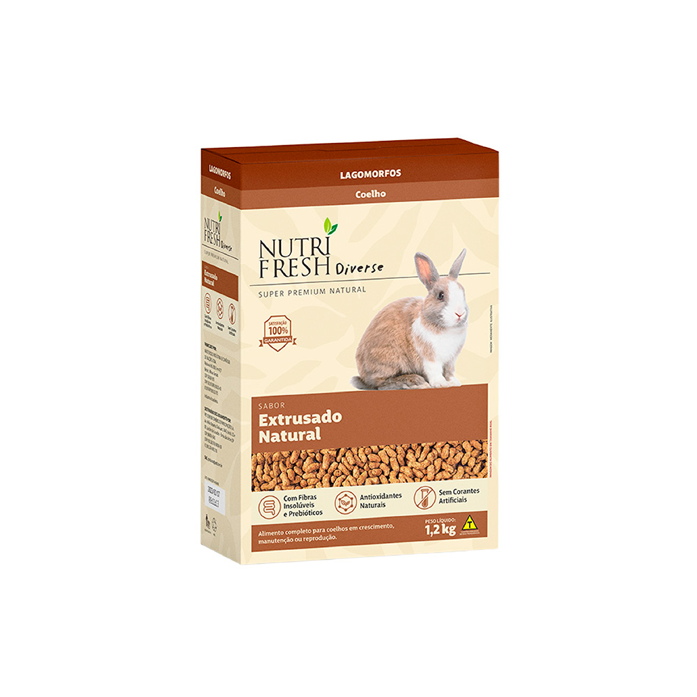 Alimento Extrusado Nutrifresh Natural para Coelhos Adultos
