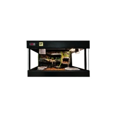 Terrário Moveleiro Pets Diamante Preto Bivolt para Gecko, Pogona e Cobra Interna