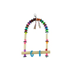 Brinquedo Animalissimo Balanço com Miçangas e Borrachinhas para Pássaros M