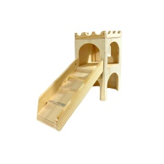 Brinquedo Moveleiro Castelo Torre de Madeira para Roedores