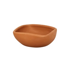 Comedouro Boa Nova TerraCota Tigela Quadrada Grande para Roedores