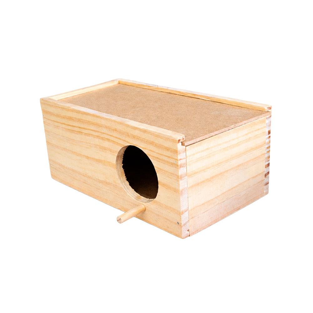 Ninho de Madeira Pinus Zoopet para Agapornis