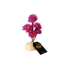 Planta Nomoypet Amaram Pink de Plástico NFF-31 Roxa e Bege para Répteis