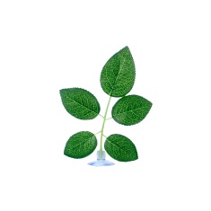 Planta Nomoypet Mini Roseira de Plástico com Ventosa Verde para Répteis