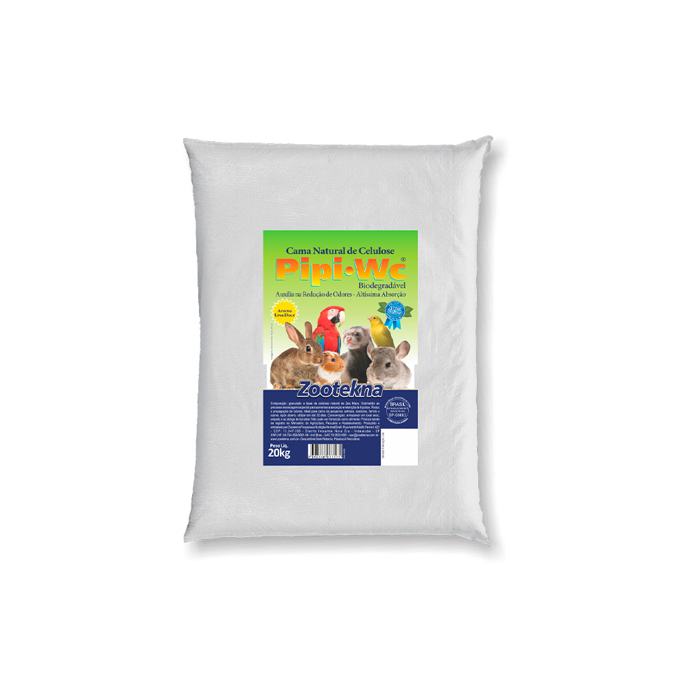 Cama Zootekna PipiPet Natural Roedores 20 kg