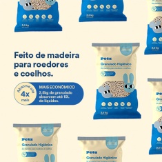 Granulado Higiênico de Madeira para Roedores Petz