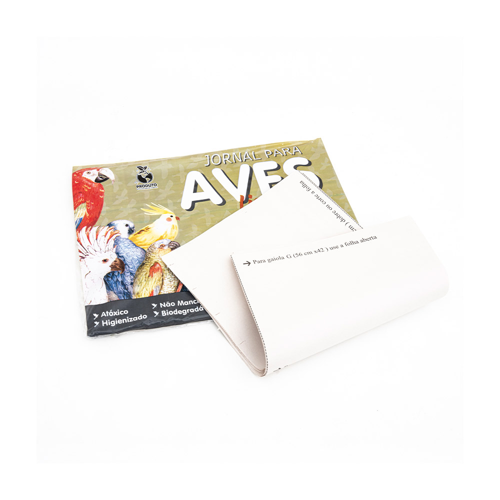 Jornal Higiênico Pets Paper para Aves
