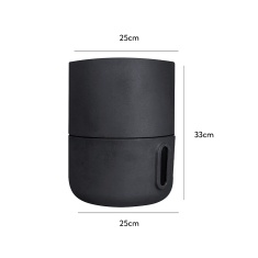 Vaso Decor Brota Urbi Basalto
